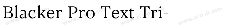 Blacker Pro Text Tri字体转换 Blacker Pro Text Tri字体转换